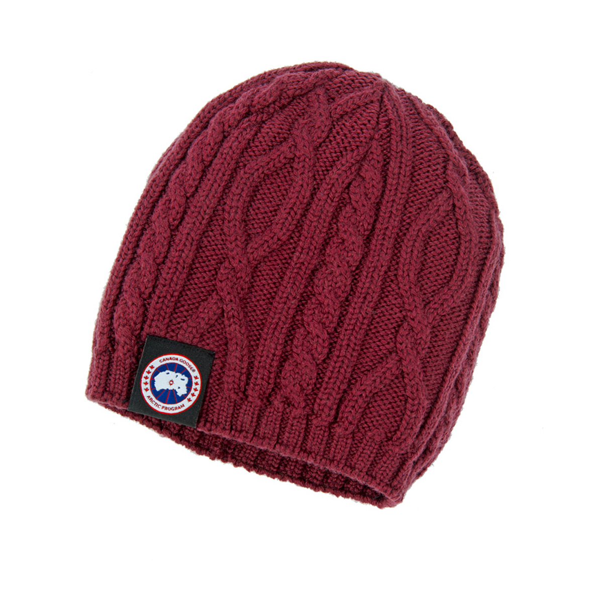 Canada Goose Unisex Merino Cable-Knit Beanie BERRY