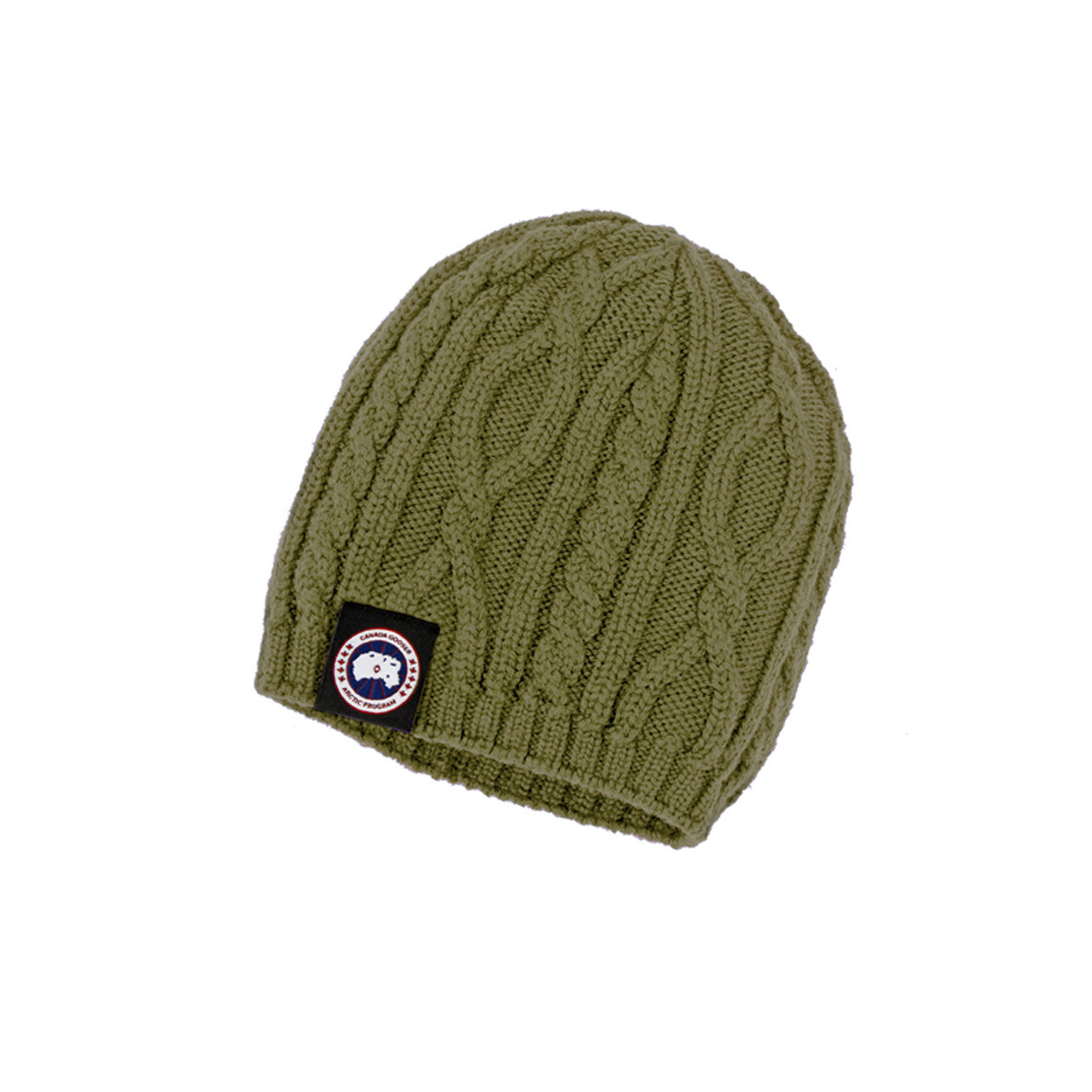 Canada Goose Unisex Merino Cable-Knit Beanie MILITARY GREEN