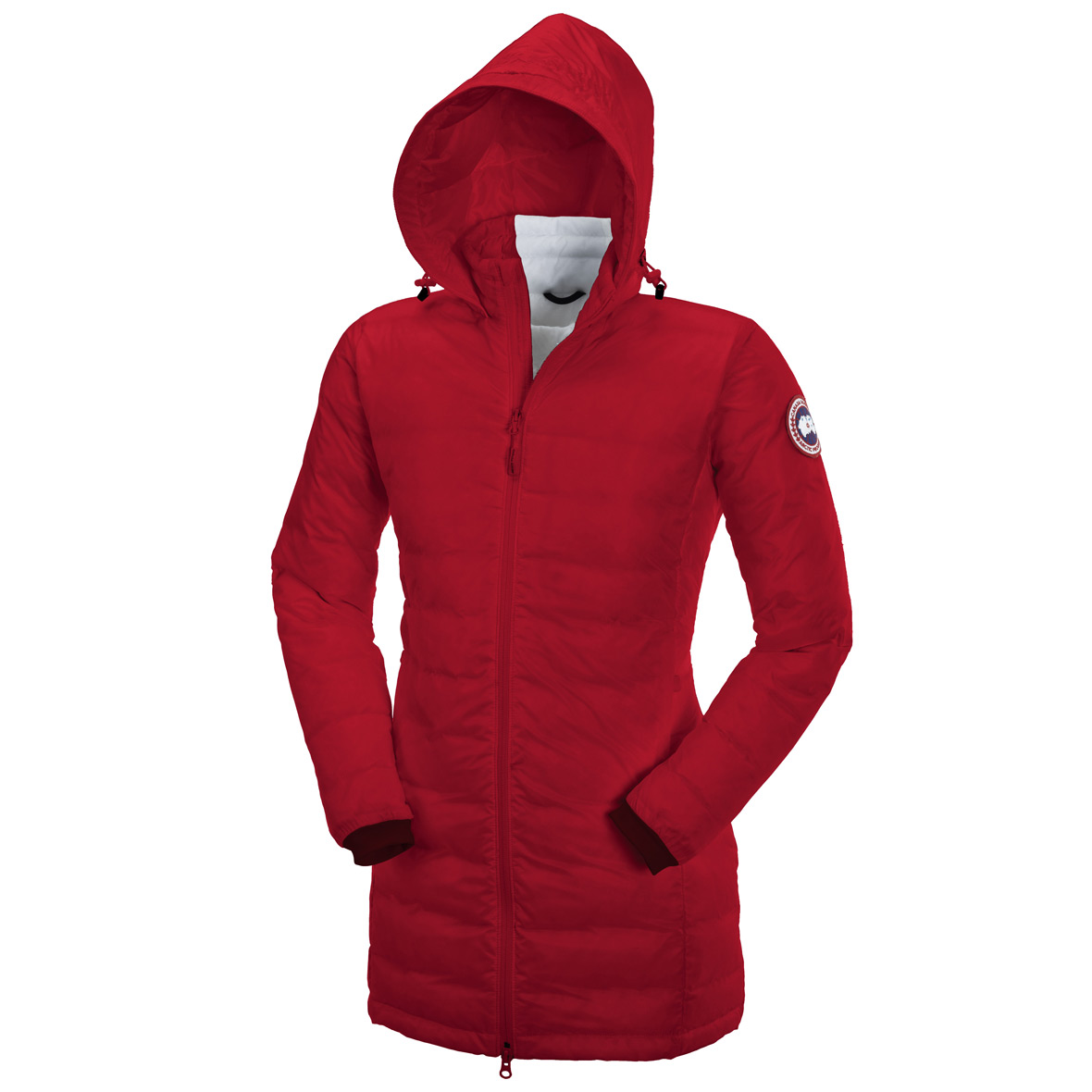 Canada Goose Camp Down Hooded Jacket RED For Women